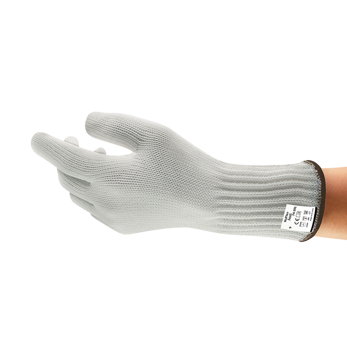 Ansell Size 6 HyFlex® 7 Gauge DSM Dyneema®, Glass Fiber And Polyester Reversible Cut Resistant Gloves