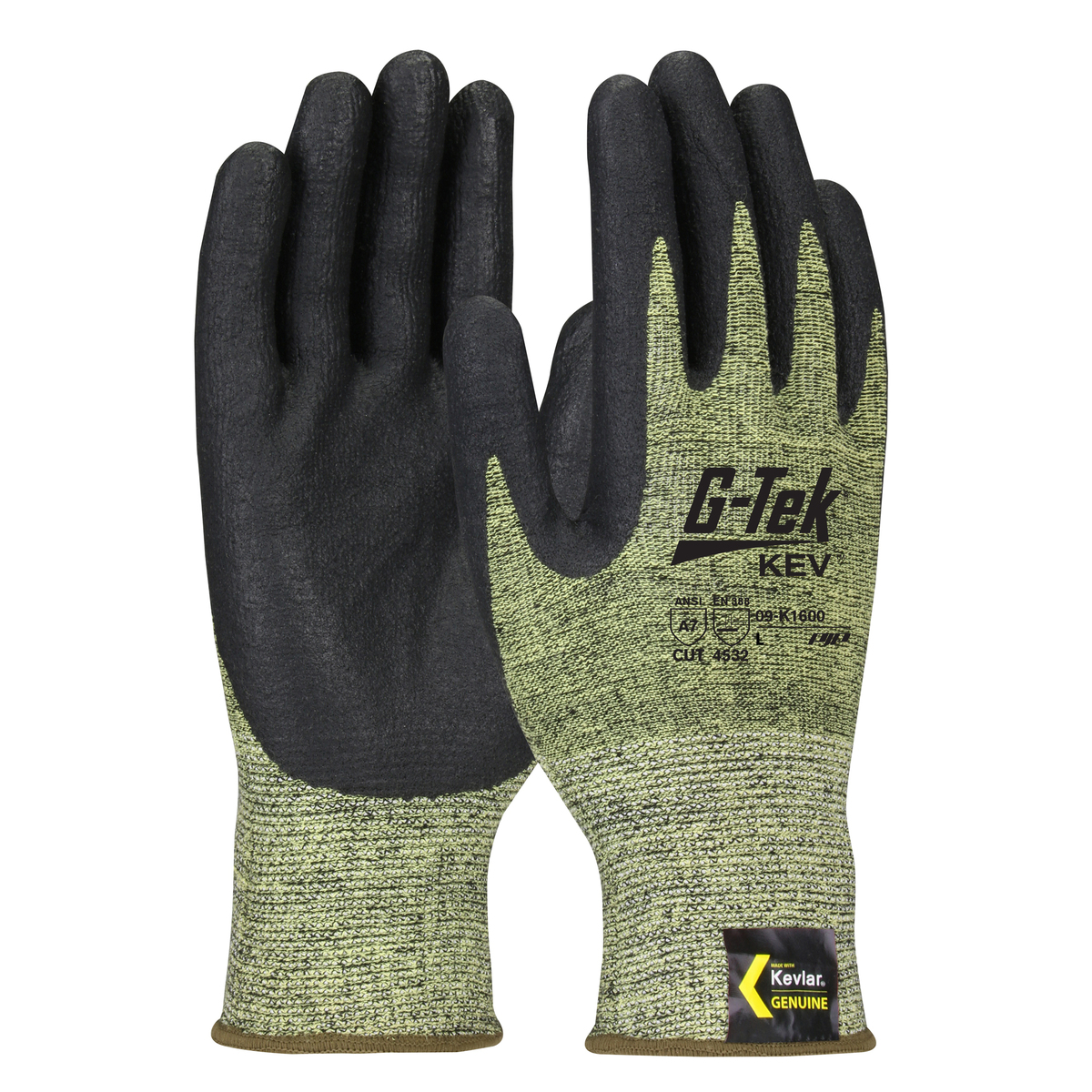 PIP® Large G-Tek® KEV™ 13 Gauge DuPont™ Kevlar® Cut Resistant Gloves With Foam Nitrile Coated Palm
