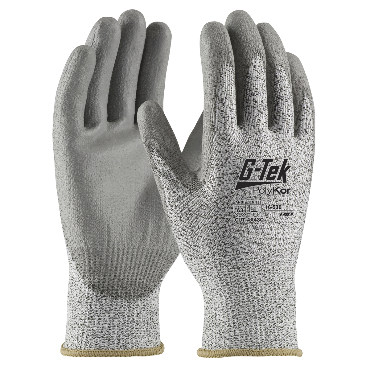 PIP® Large G-Tek® PolyKor® 13 Gauge PolyKor® Cut Resistant Gloves With Polyurethane Coating