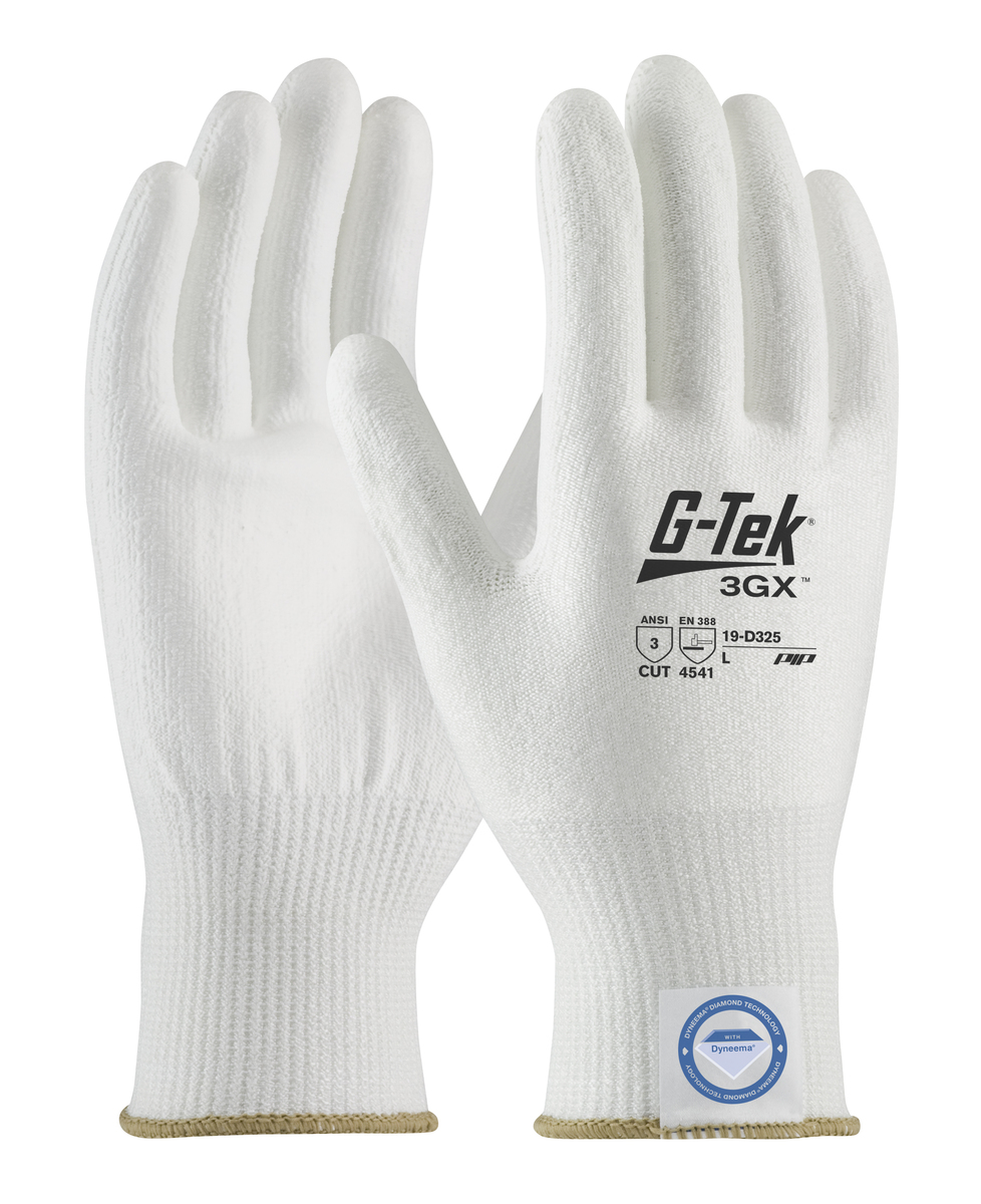 PIP® Large G-Tek® 3GX® 13 Gauge Dyneema® Diamond Blend Cut Resistant Gloves With Polyurethane Coating