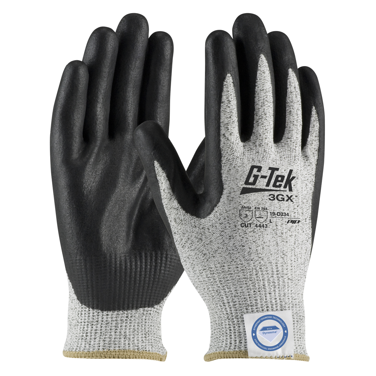 PIP® Large G-Tek® 3GX® 13 Gauge Dyneema® Diamond Blend Cut Resistant Gloves With Nitrile Coating
