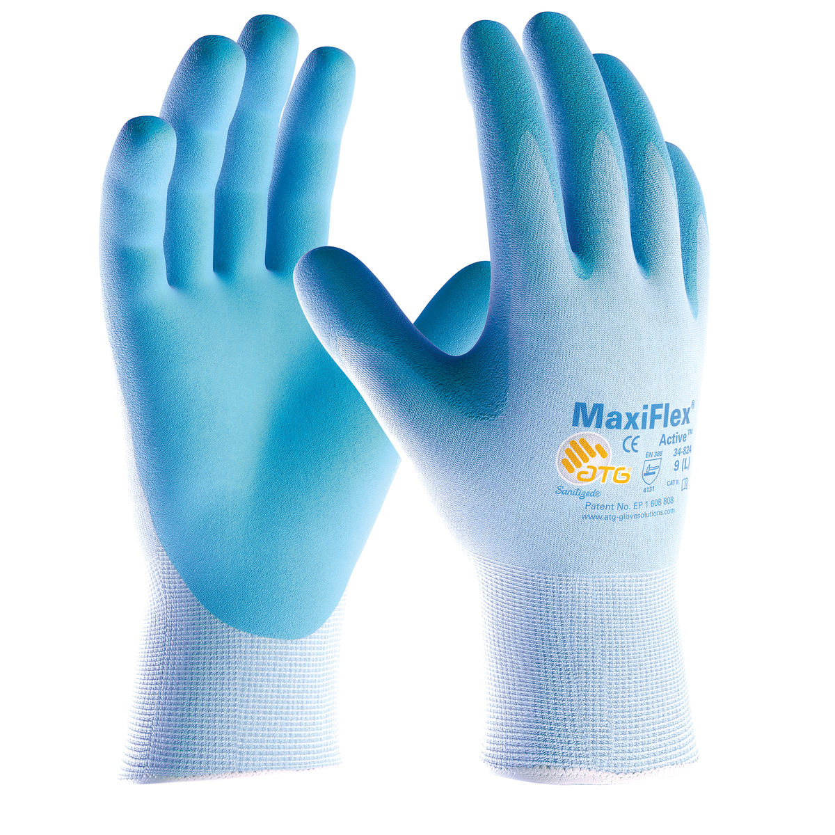 PIP Medium MaxiFlex Active By ATG Light Blue Nitrile PIP34-824/M for sale online at autumn supply