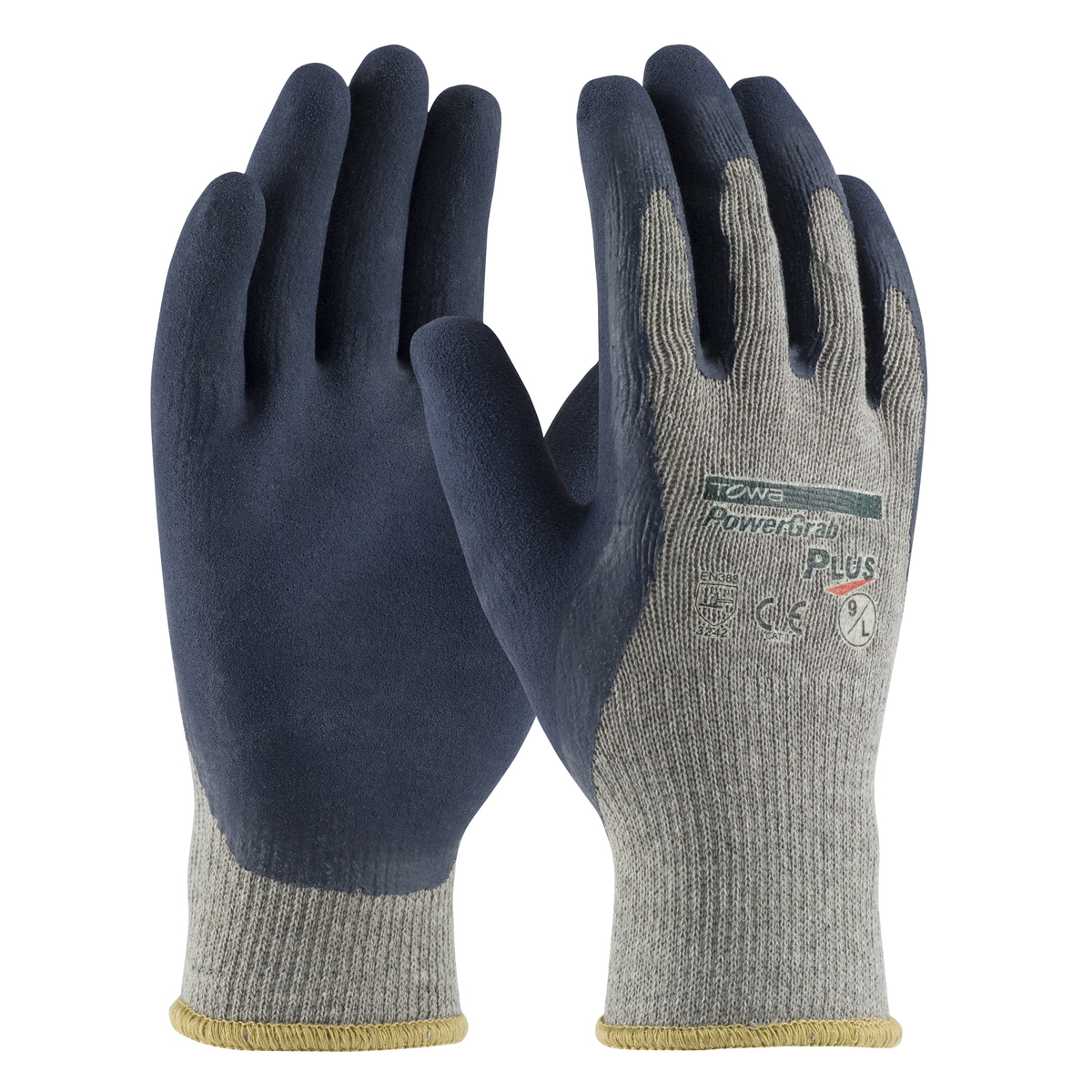 PIP® Large PowerGrab™ Plus 10 Gauge Blue Nitrile Palm And Finger Coated Work Gloves With Cotton And Polyester Liner And Continuo