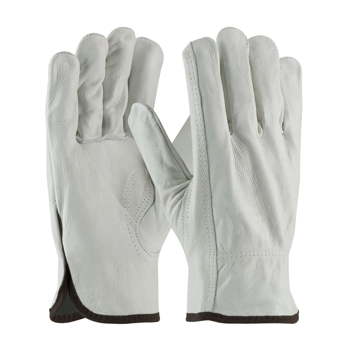 PIP® Large Natural Top Grain Cowhide Unlined Drivers Gloves
