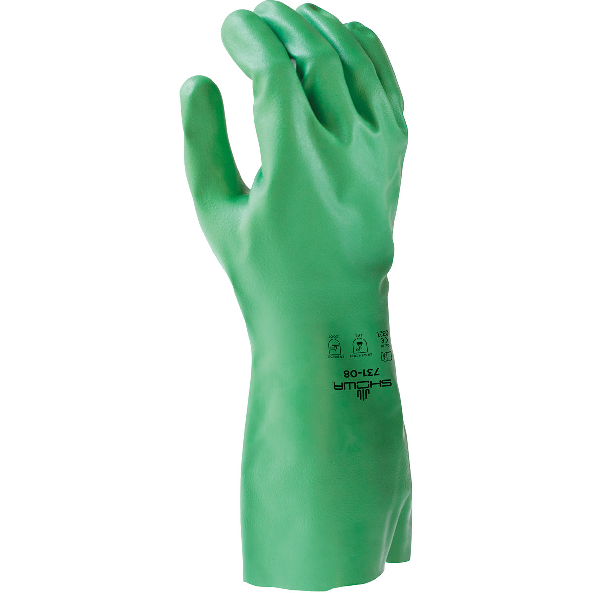 SHOWA® Green 15 mil Unsupported Biodegradable Nitrile Chemical Resistant Gloves