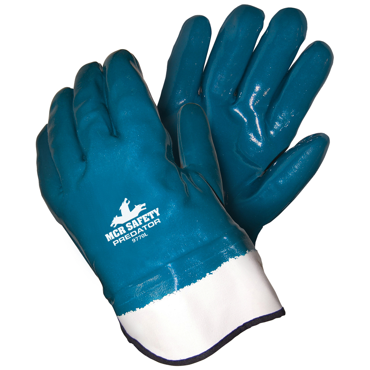 MCR Safety Large Predator Blue Premium Nitrile Full D MEG9770 for sale online at autumn supply