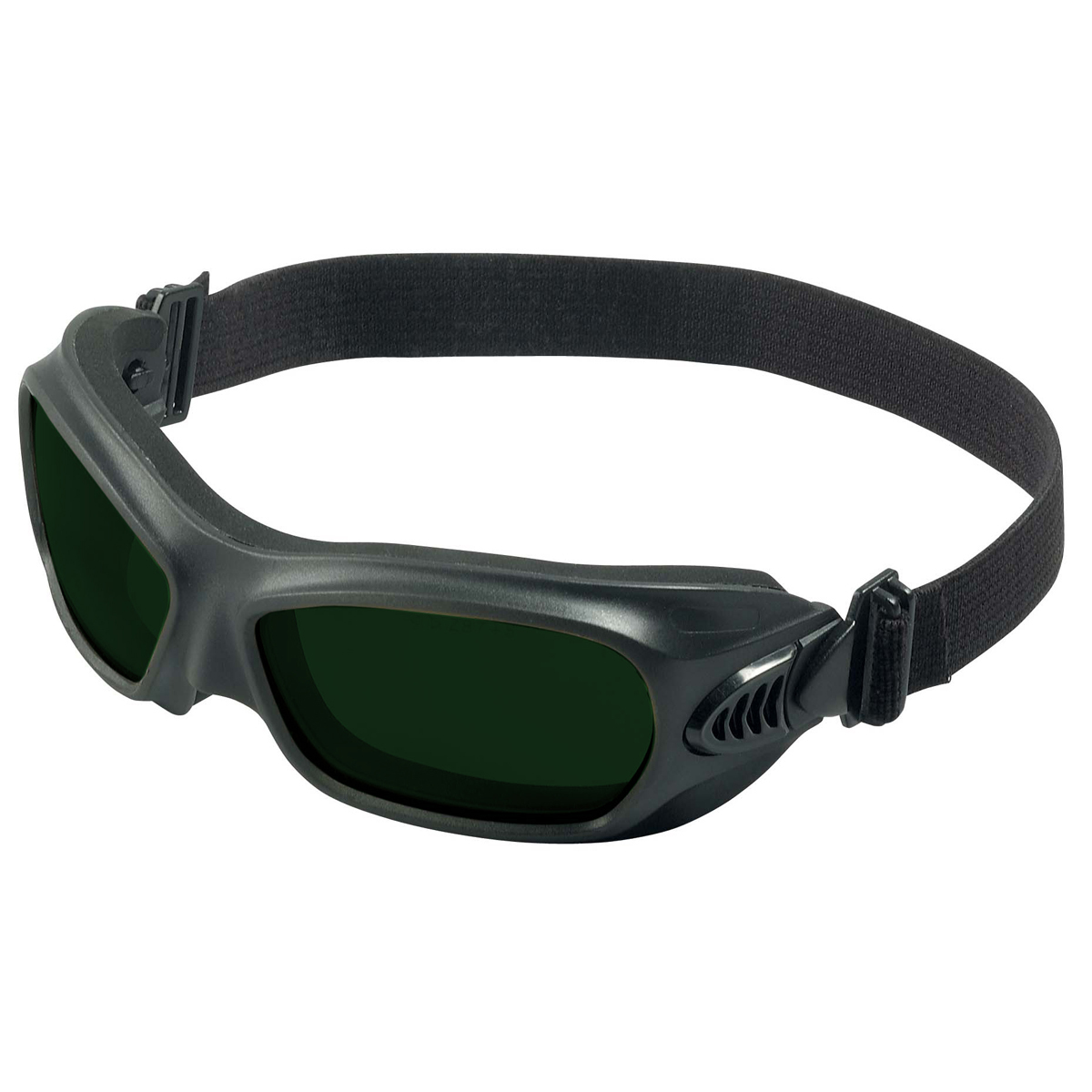 Kimberly-Clark Professional* KleenGuard™ Wildcat* Sliding Side Vent Welding Goggles With Black Flexible Wraparound Frame And IRU