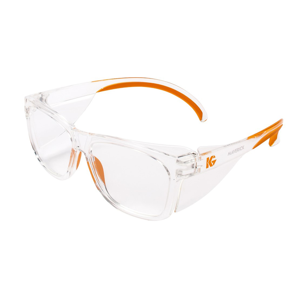 Kimberly-Clark Professional* KleenGuard™ Maverick™ Clear And Orange Safety Glasses With Clear Anti-Fog Lens (Availability restri
