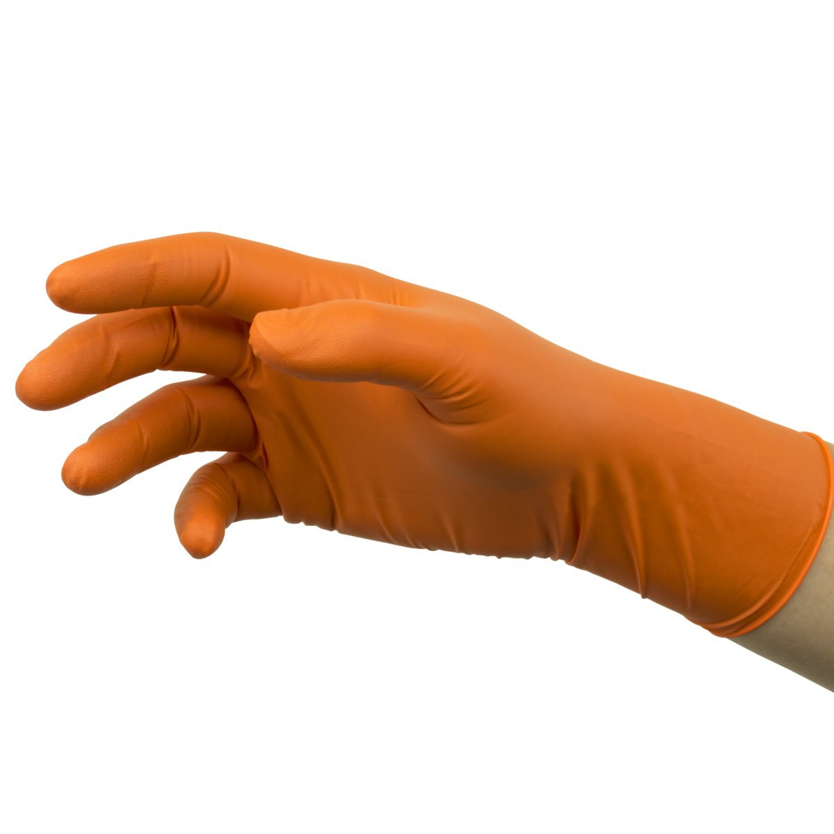Ansell Medium Orange Microflex® Blaze® N48 7.9 mil Nitrile Disposable Gloves (Availability restrictions apply.)