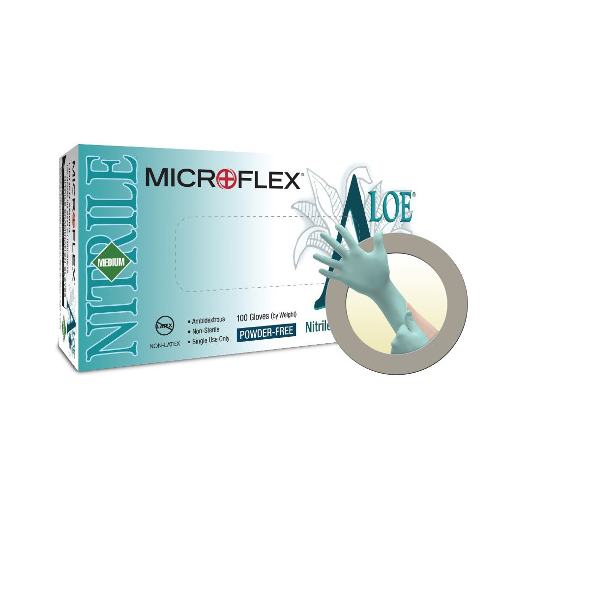 Ansell Large Green Microflex® A+ Aloe® N88X-10 5.9 mil Nitrile Disposable Gloves (Availability restrictions apply.) Ansell Large Green Microflex® A+ Aloe® N88X-10 5.9 mil Nitrile Disposable Gloves (Availability restrictions apply.)