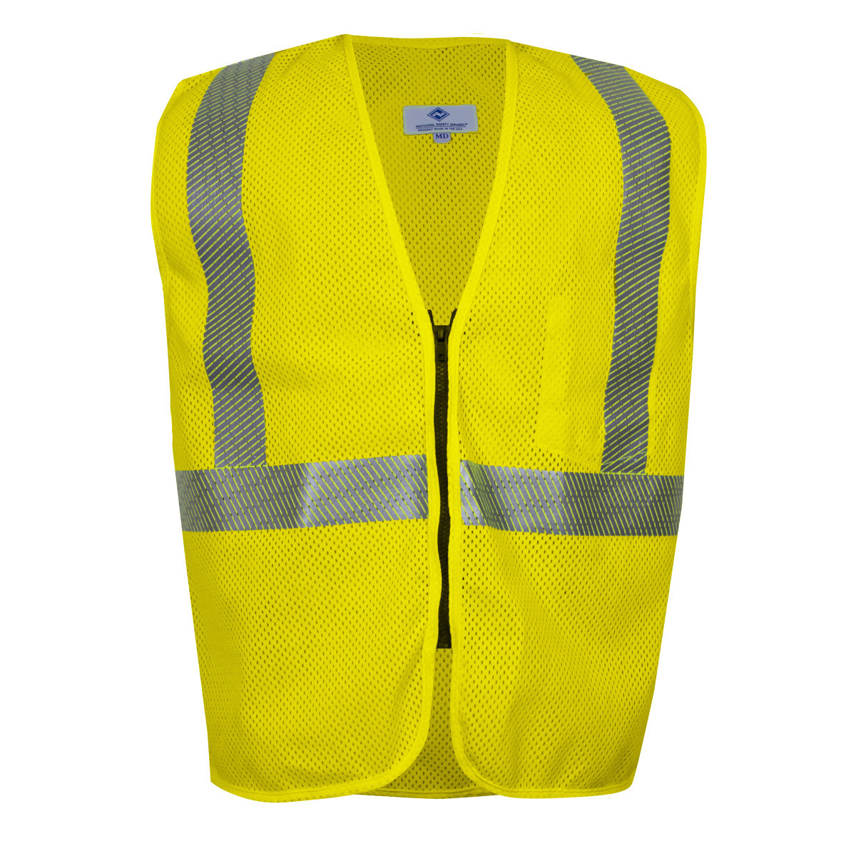 National Safety Apparel® 2X Hi-Viz Yellow VIZABLE® FR Modacrylic/Para-Aramid Mesh Safety Vest