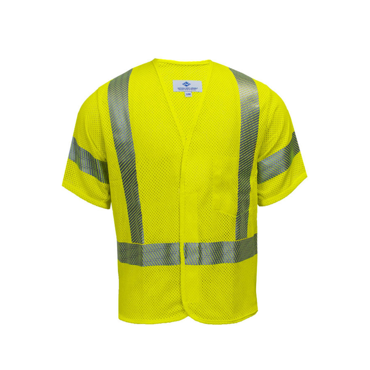 National Safety Apparel® Medium Hi-Viz Yellow VIZABLE® FR Modacrylic/Para-Aramid Mesh Safety Vest