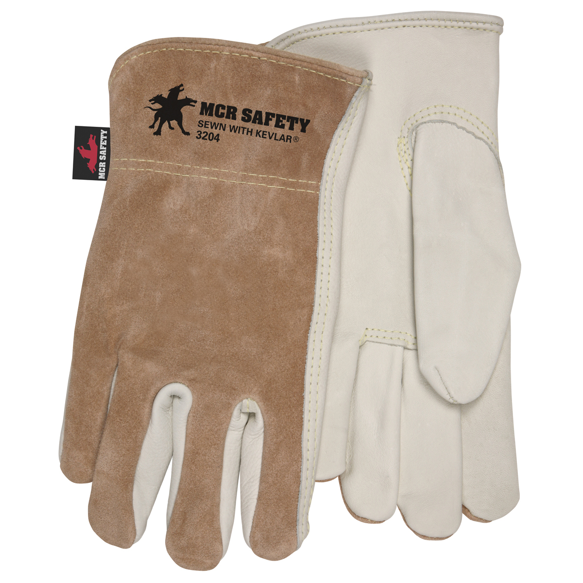 Memphis Glove Large Natural Select Grade Cowhide Unlined Drivers Gloves With DuPont™ Kevlar® Stitching