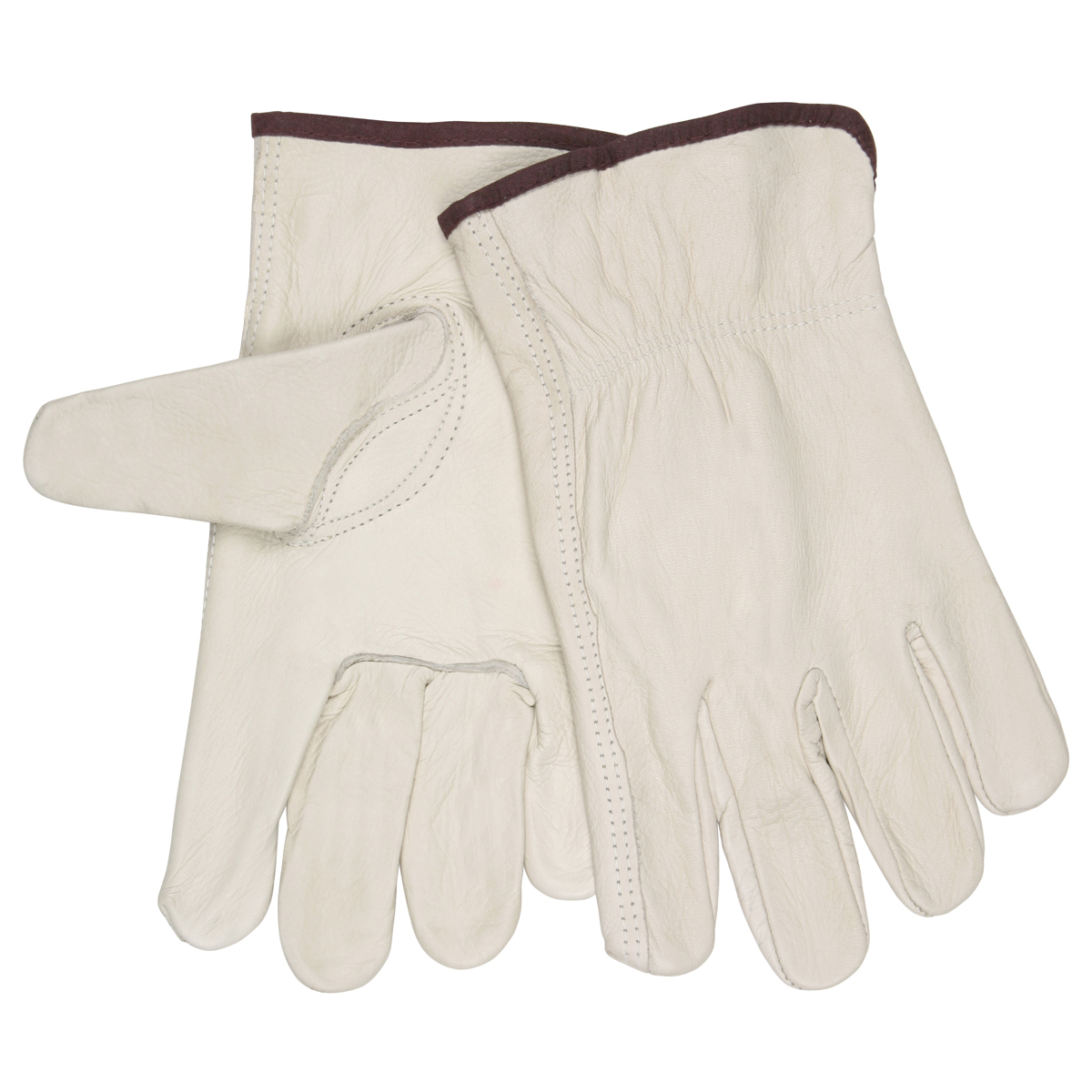 Memphis Glove 3X White And Hi-Viz Orange Competitive Value Cowhide Unlined Drivers Gloves