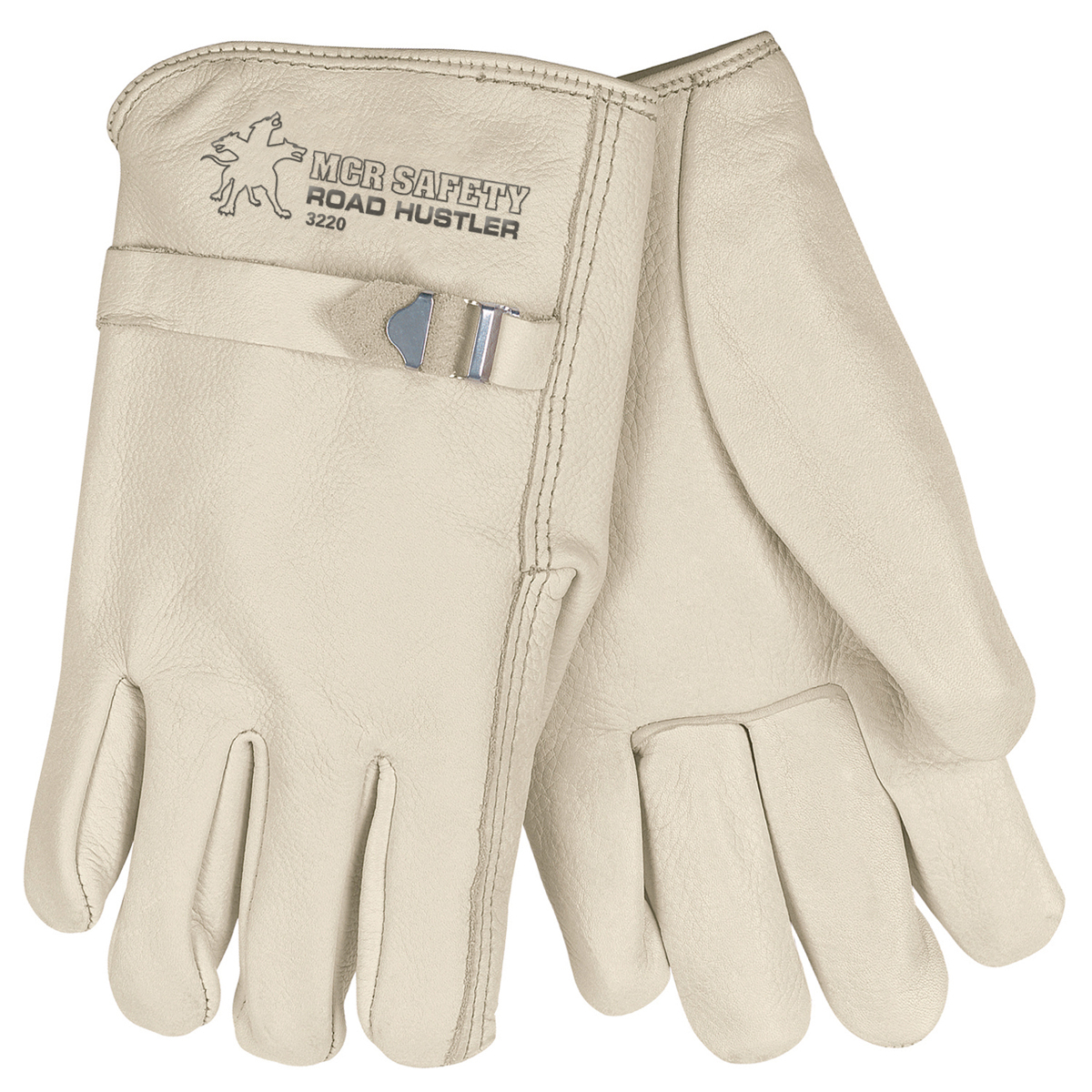 Memphis Glove Medium Pearl Premium Cowhide Unlined Drivers Gloves With Rolled Leather Hem