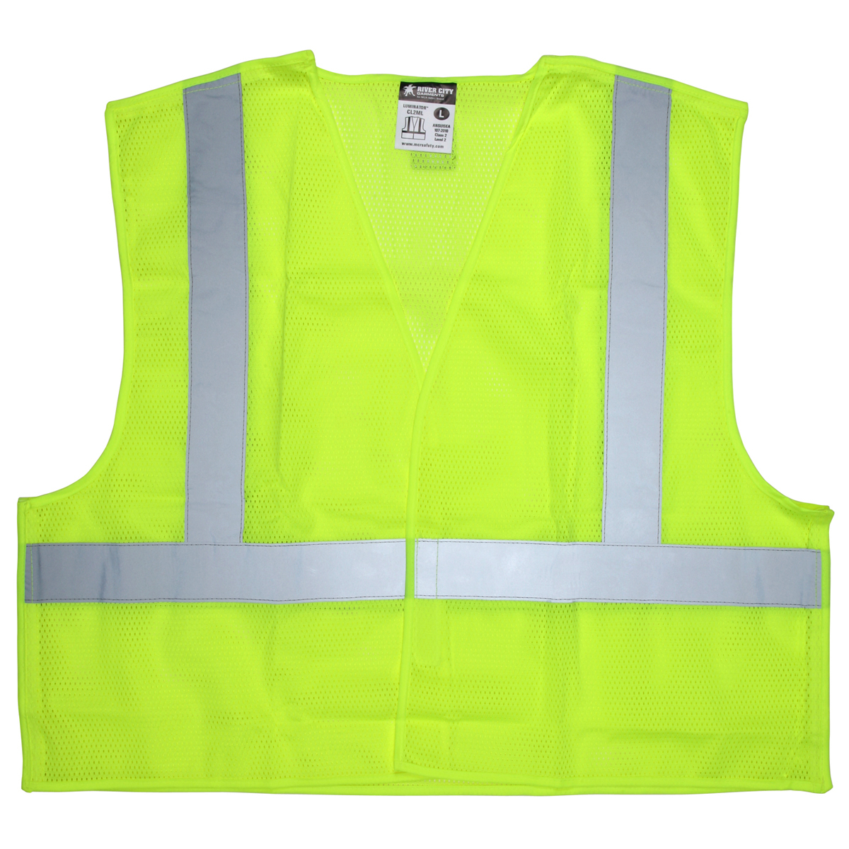 MCR Safety® Large Hi-Viz Lime MCR Safety® Polyester Mesh Tear-Away Vest