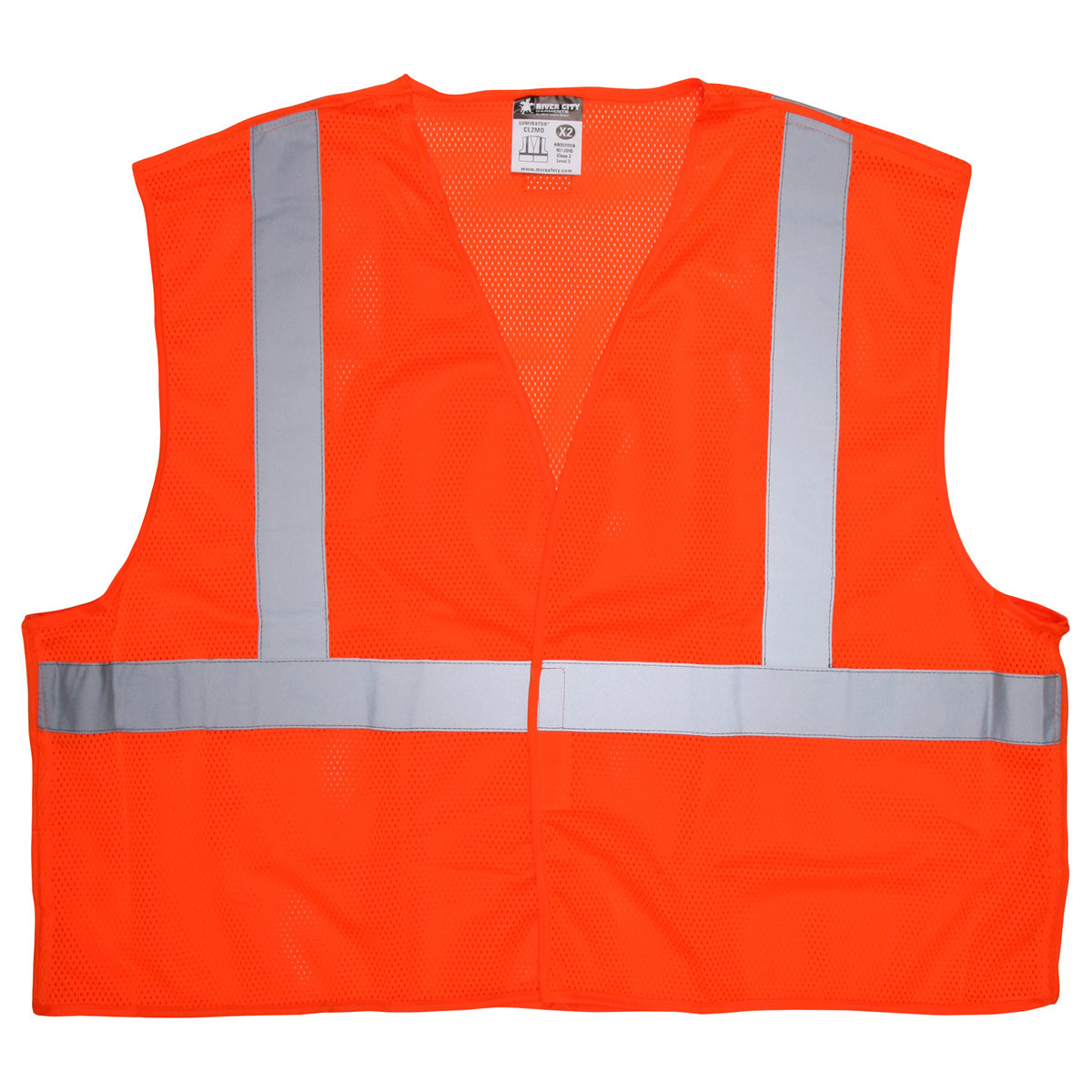 MCR Safety® 2X Hi-Viz Orange MCR Safety® Polyester Mesh Tear-Away Vest