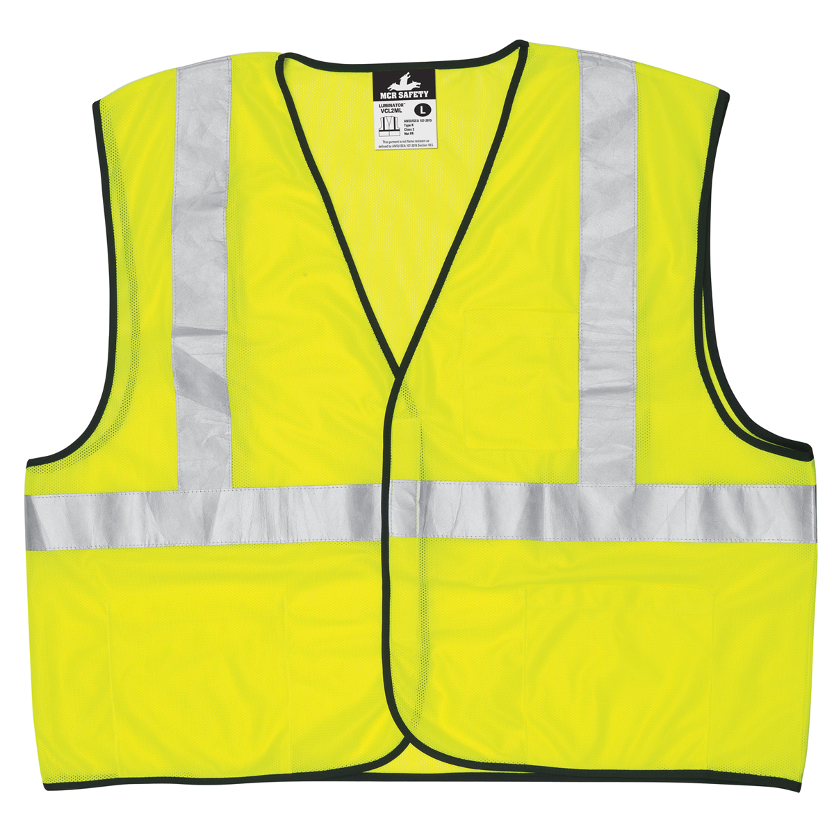 MCR Safety® 2X Hi-Viz Lime MCR Safety® Polyester Mesh General Purpose Vest