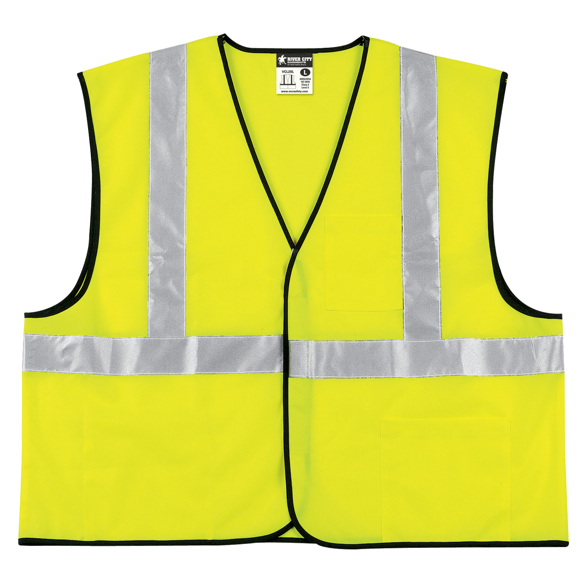 MCR Safety® X-Large Hi-Viz Lime MCR Safety® Polyester Mesh General Purpose Vest