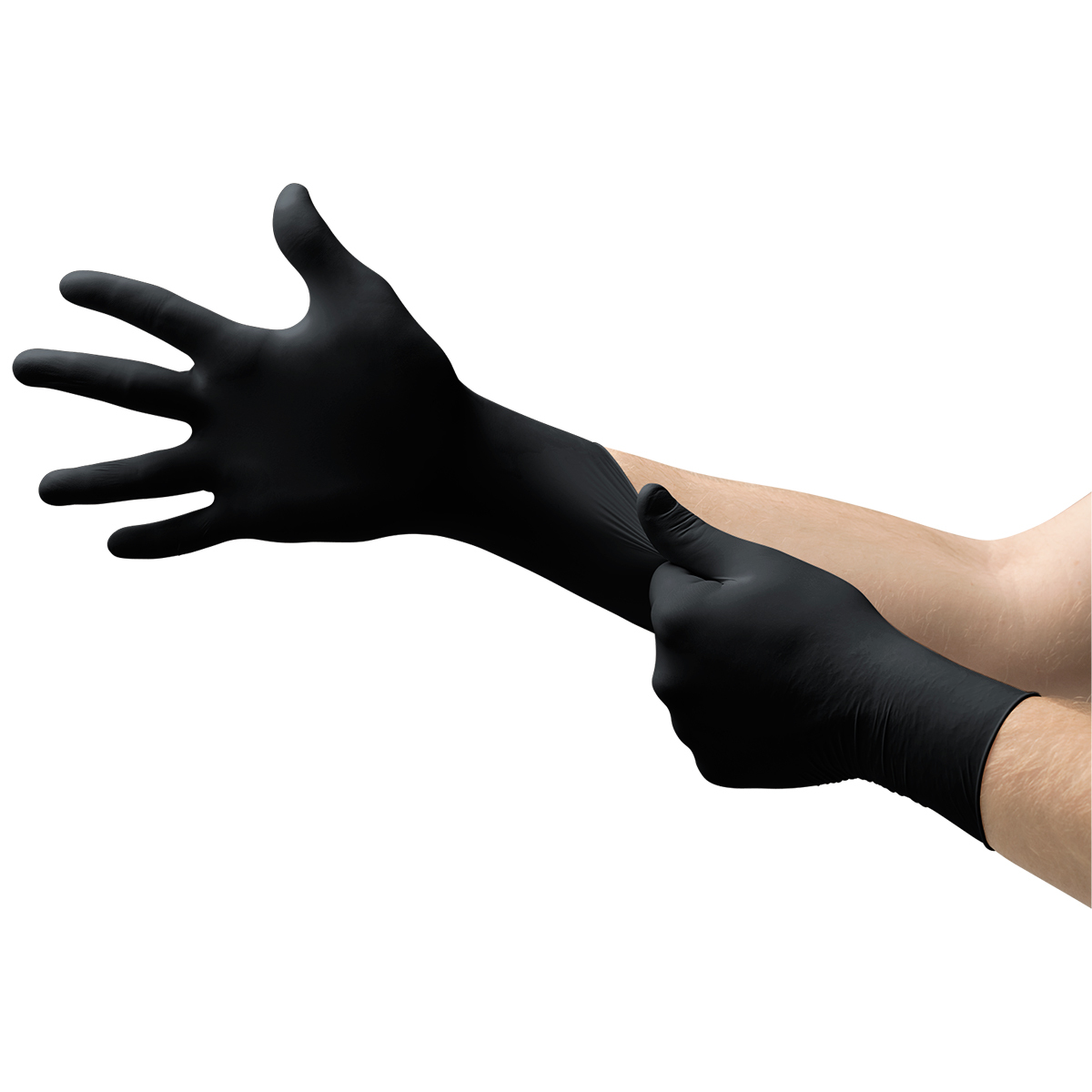 Ansell Large Black Microflex® Black Dragon® 5.1 mil Natural Rubber Latex Disposable Gloves (Availability restrictions apply.)