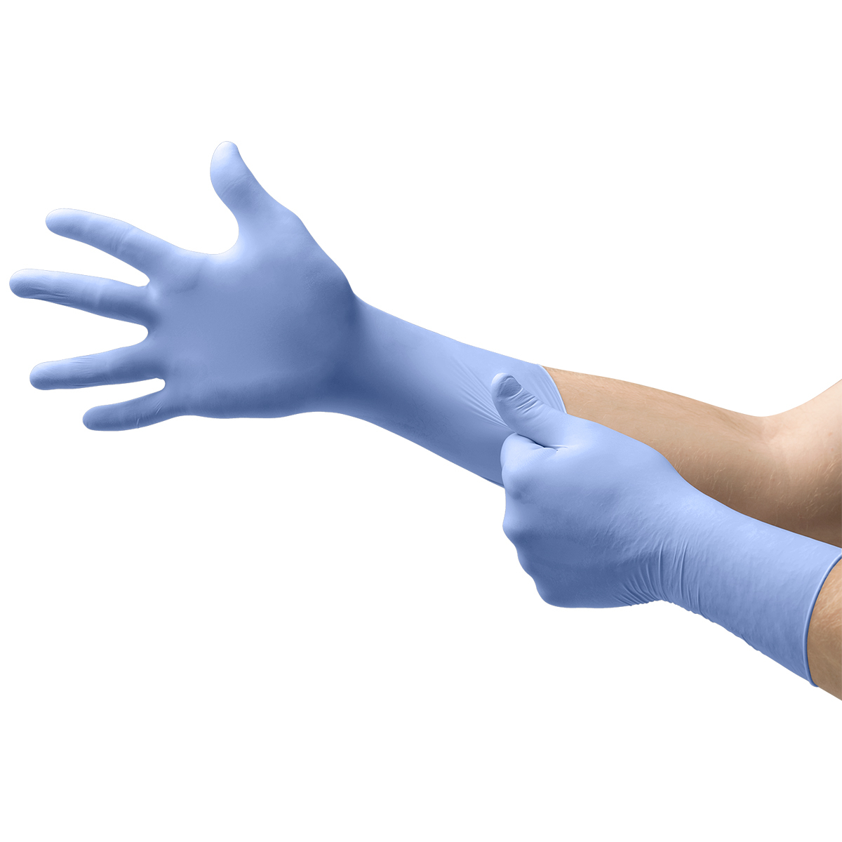 Ansell Large Blue Microflex® FreeForm® EC 6.3 mil Nitrile Disposable Gloves (Availability restrictions apply.)