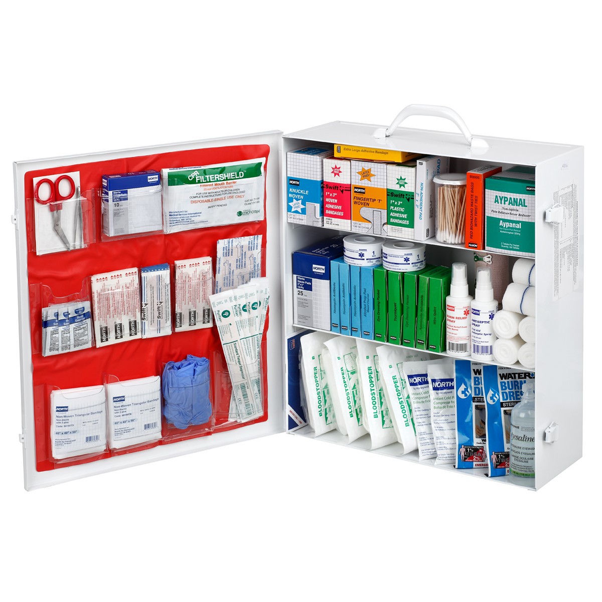 Honeywell North® White Steel Wall Mount Large 3 Shelf First Aid Station Honeywell North® White Steel Wall Mount Large 3 Shelf First Aid Station