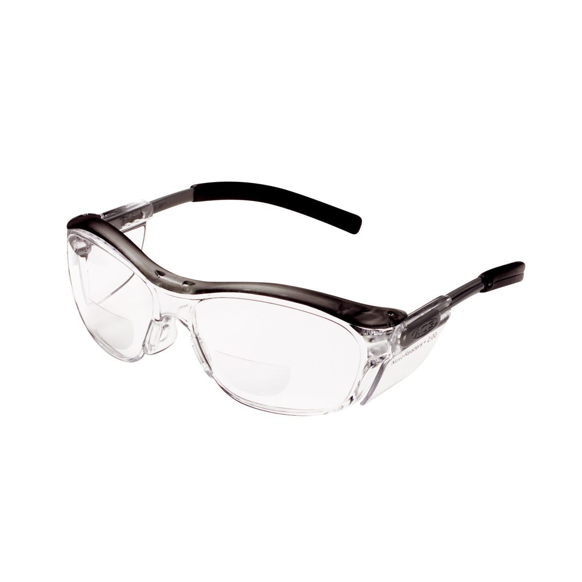 3M™ Nuvo™ Reader Protective Eyewear 11435-00000-20 Clear Lens, Gray Frame, +2.0 Diopter (Availability restrictions apply.)