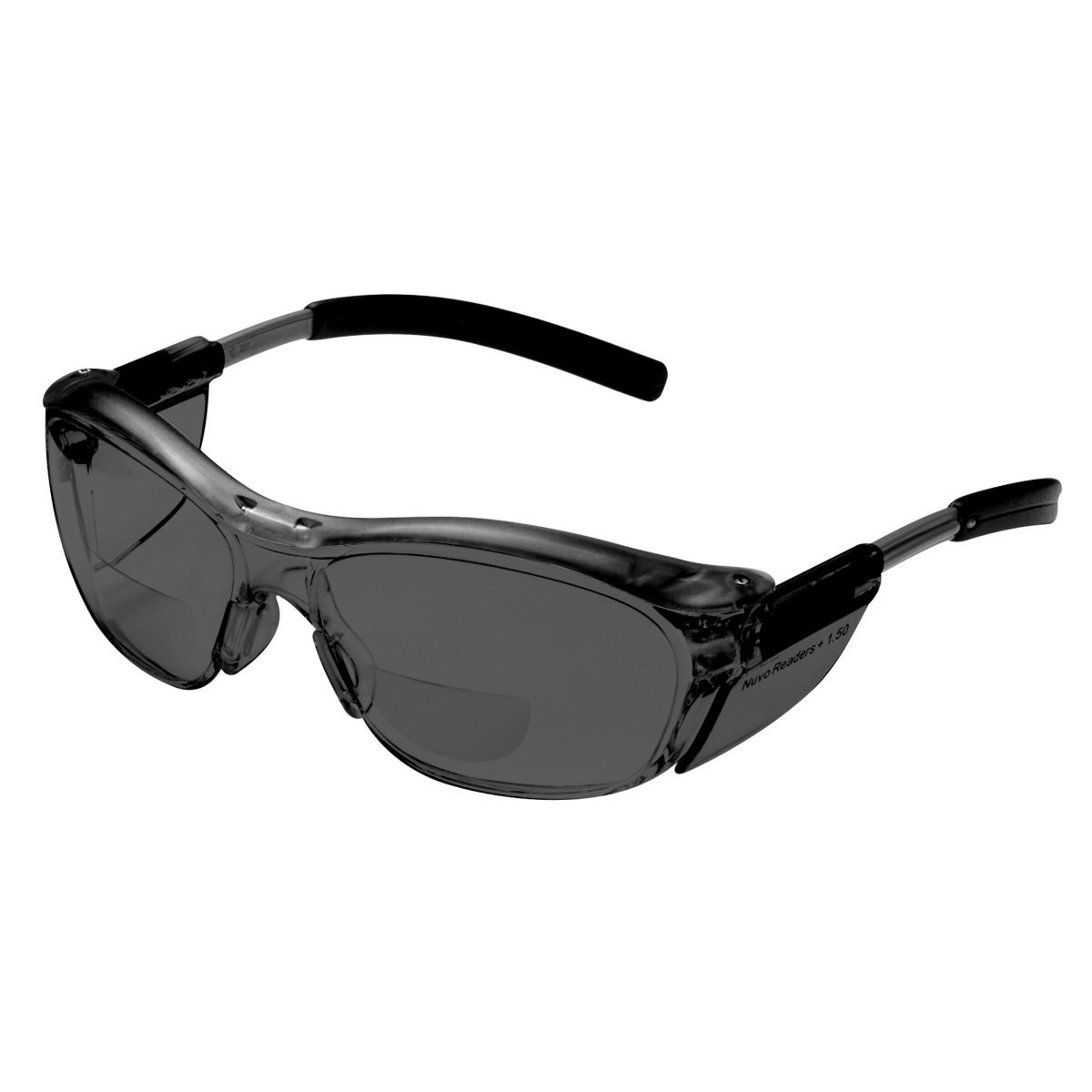 3M™ Nuvo™ Reader Protective Eyewear 11501-00000-20 Gray Lens, Gray Frame, +2.0 Diopter (Availability restrictions apply.)