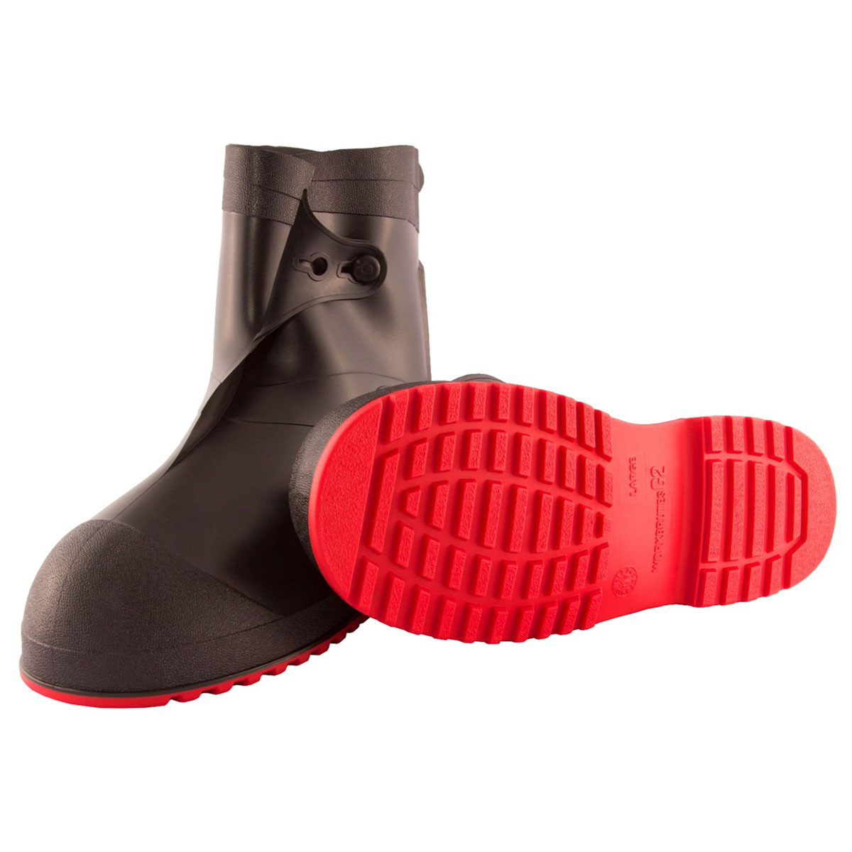 RADNOR Large BlackRed 10 PVC Overboots RAD64053007 for sale online at autumn supply