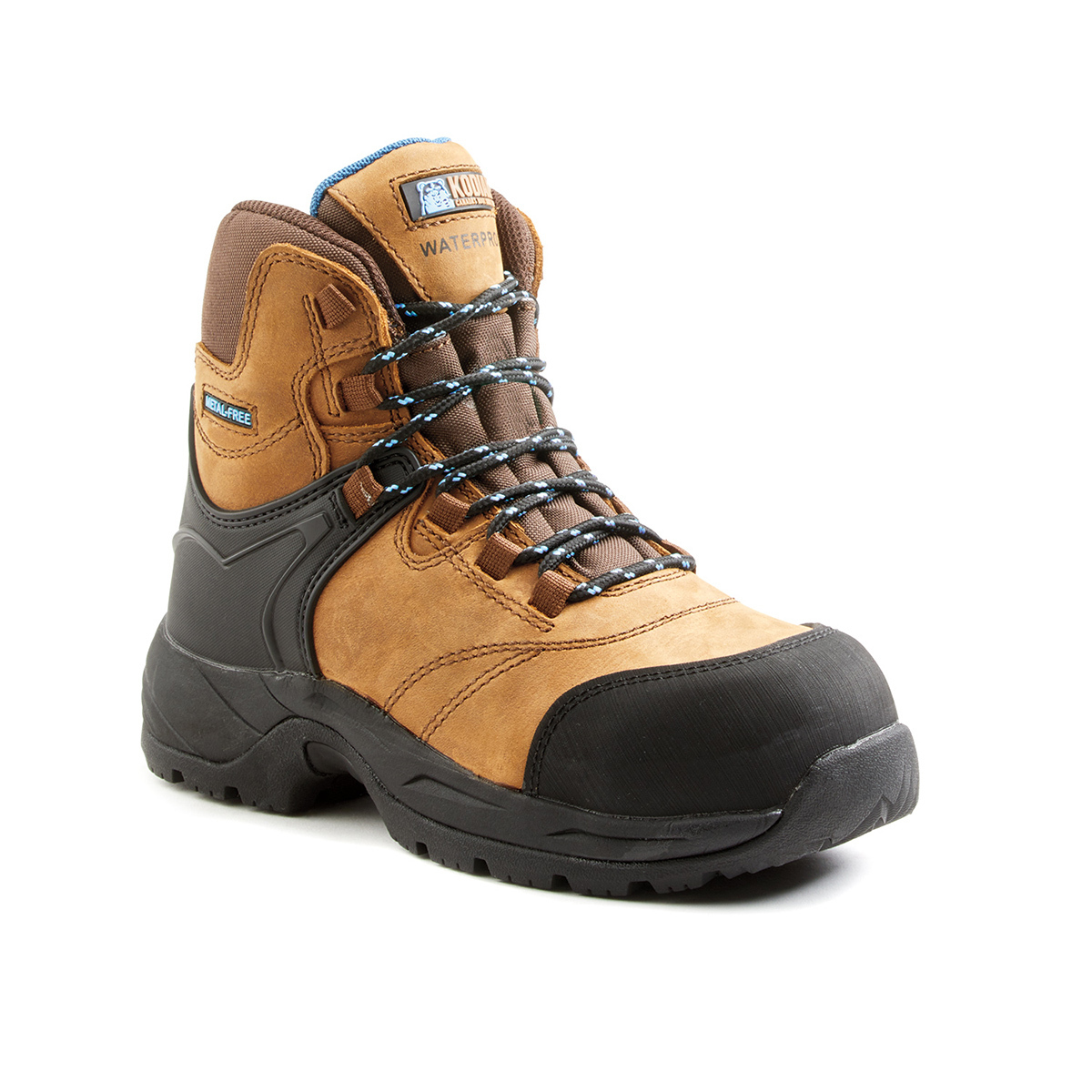 Kodiak® Womens Size 6W Brown Journey Leather Composite Toe Hikers Boots With EVA Midsole And Slip And Oil Resistant Outsole