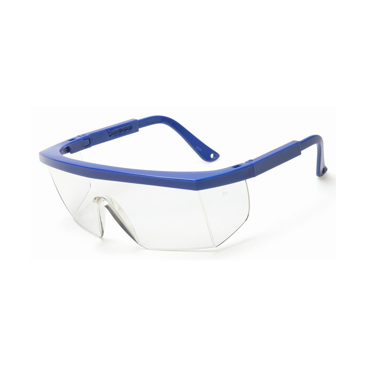 RADNOR® Retro Blue Safety Glasses With Clear Polycarbonate Anti-Scratch Lens And Integrated Sideshields (Availability restrictio