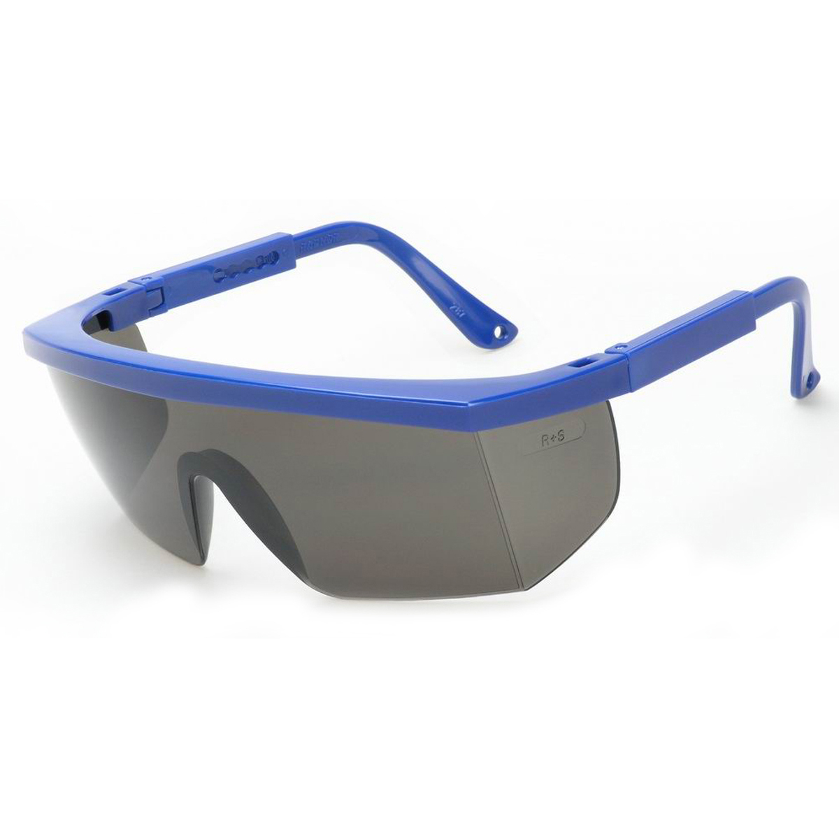 RADNOR® Retro Blue Safety Glasses With Gray Polycarbonate Anti-Scratch Lens And Integrated Sideshields (Availability restriction
