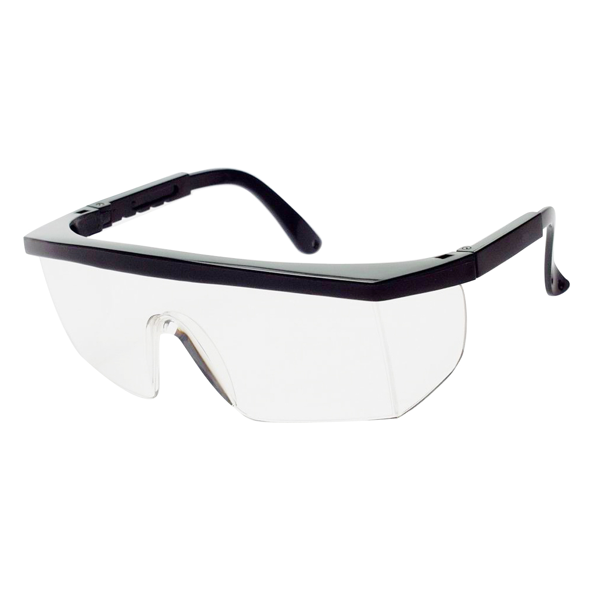 RADNOR® Retro Black Safety Glasses With Clear Polycarbonate Anti-Scratch Lens And Integrated Sideshields (Availability restricti