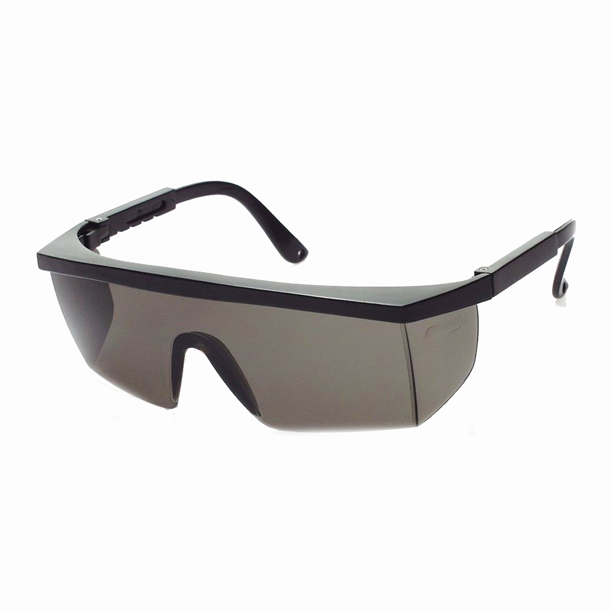 RADNOR® Retro Black Safety Glasses With Gray Polycarbonate Anti-Scratch Lens And Integrated Sideshields (Availability restrictio