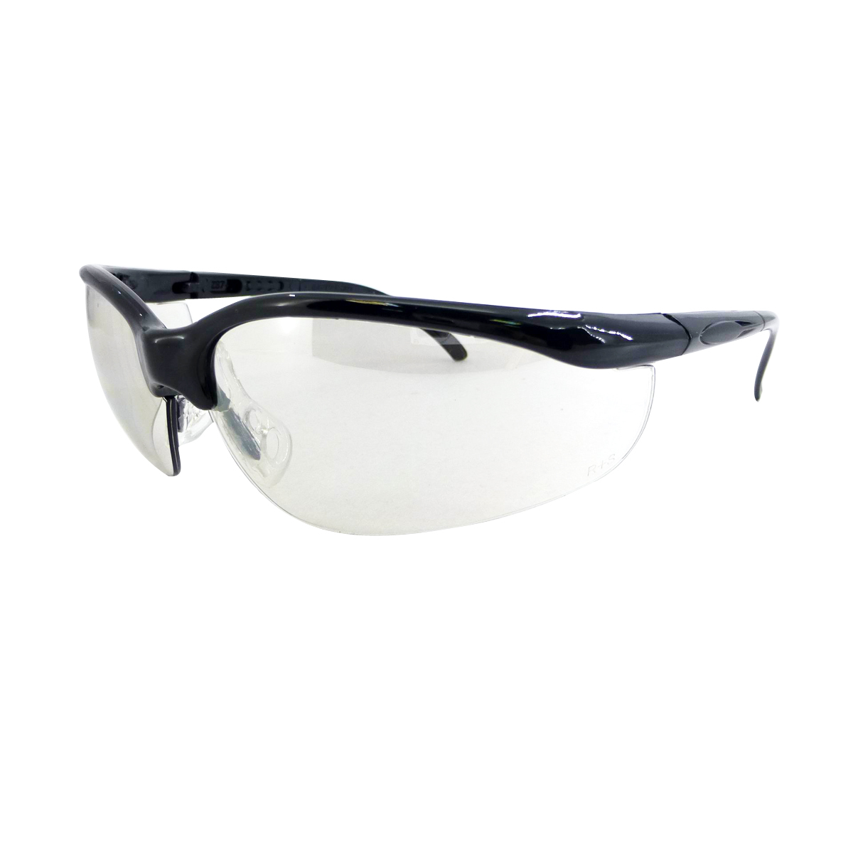 RADNOR® Motion Black Safety Glasses With Clear Polycarbonate Anti-Fog/Anti-Scratch/Indoor/Outdoor Lens (Availability restriction