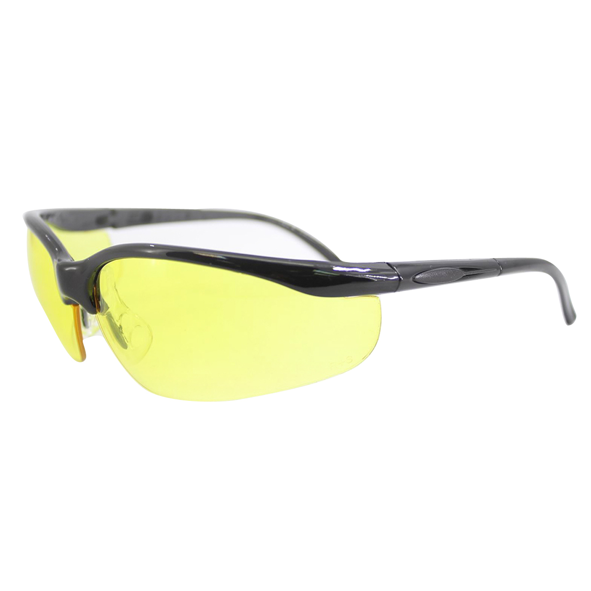 RADNOR® Motion Black Safety Glasses With Amber Polycarbonate Anti-Scratch Lens (Availability restrictions apply.)