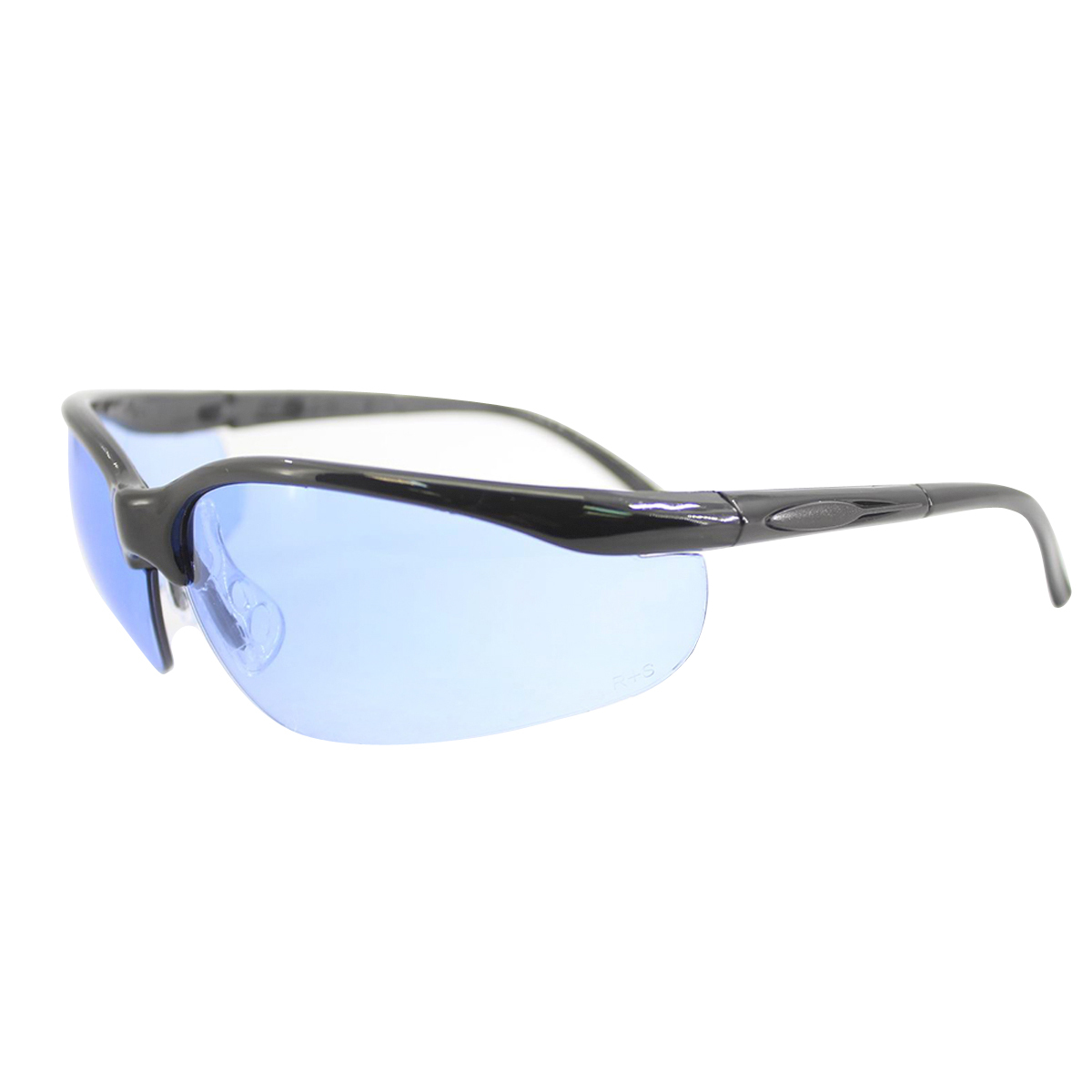 RADNOR® Motion Black Safety Glasses With Blue Polycarbonate Anti-Scratch Lens (Availability restrictions apply.)