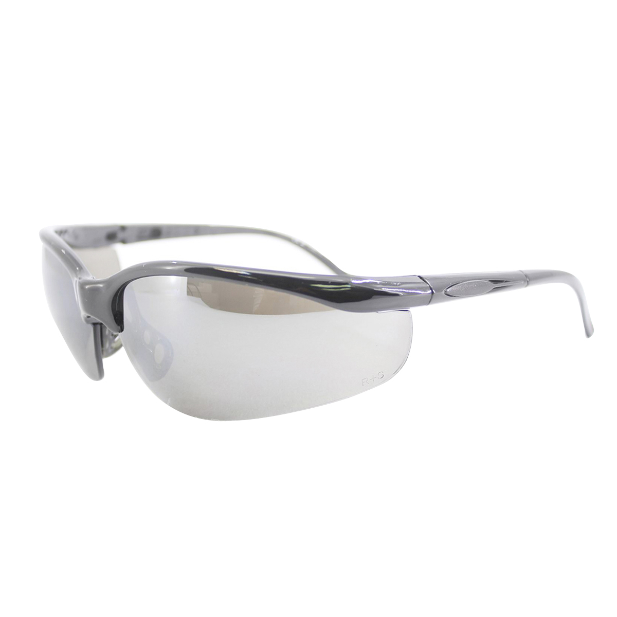 RADNOR® Motion Black Safety Glasses With Silver Polycarbonate Mirror/Anti-Scratch Lens (Availability restrictions apply.)