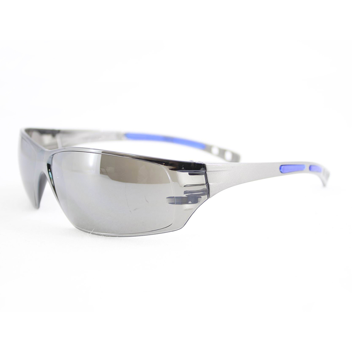 RADNOR® Cobalt Classic Silver Frameless Safety Glasses With Silver Polycarbonate Anti-Scratch Lens And Flexible Cushioned Temple