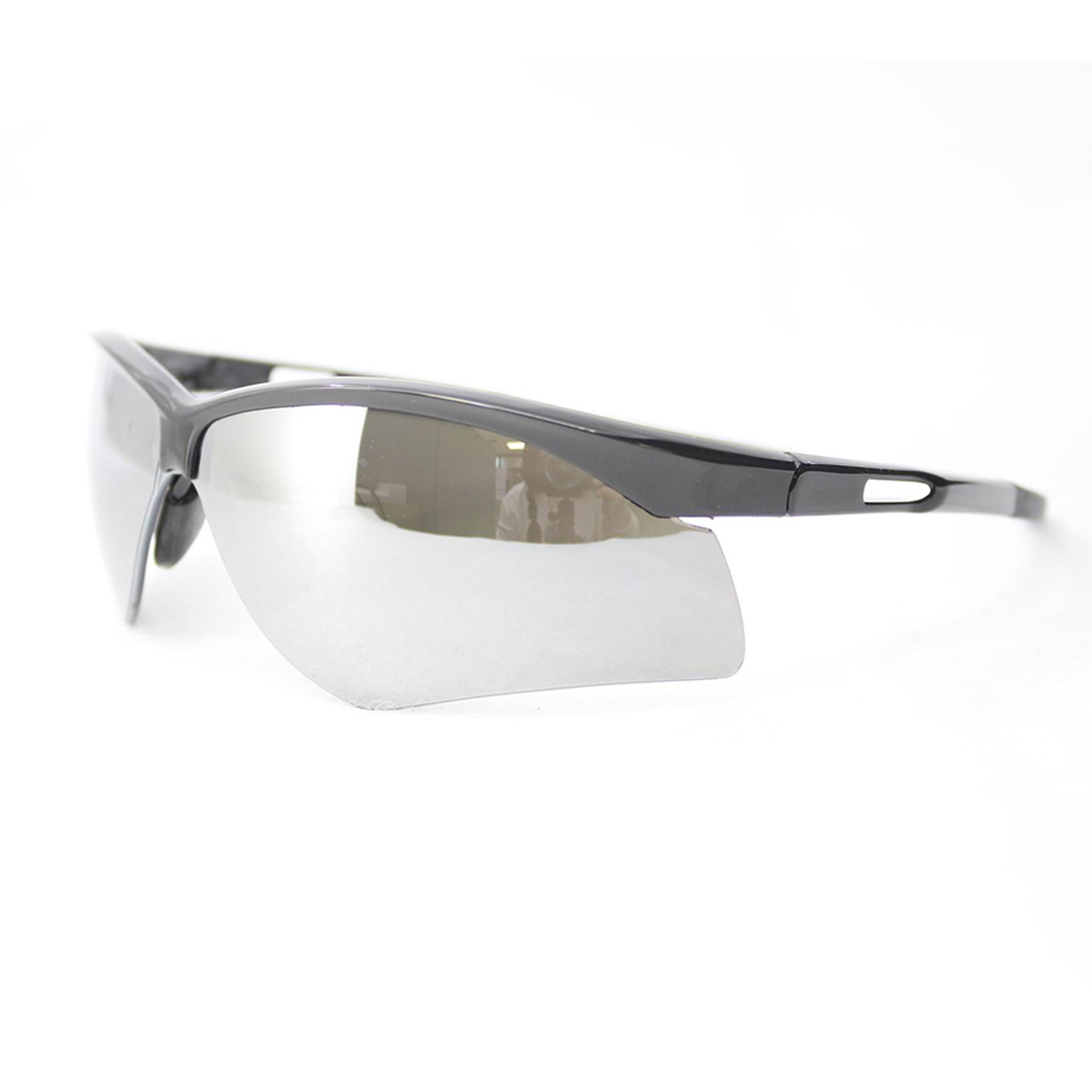 RADNOR® Premier Series Black Safety Glasses With Smoke Polycarbonate Mirror/Anti-Scratch Lens (Availability restrictions apply.)