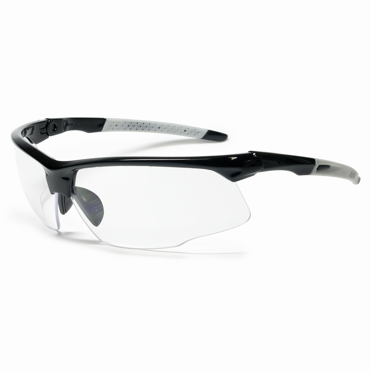 RADNOR® QuartzSight™ Black Safety Glasses With Clear Polycarbonate Anti-Scratch Lens (Availability restrictions apply.)