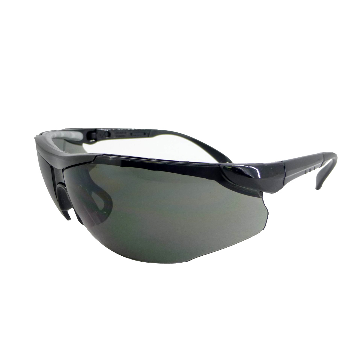 RADNOR® Elite Plus Black Safety Glasses With Gray Polycarbonate Anti-Scratch Lens (Availability restrictions apply.)