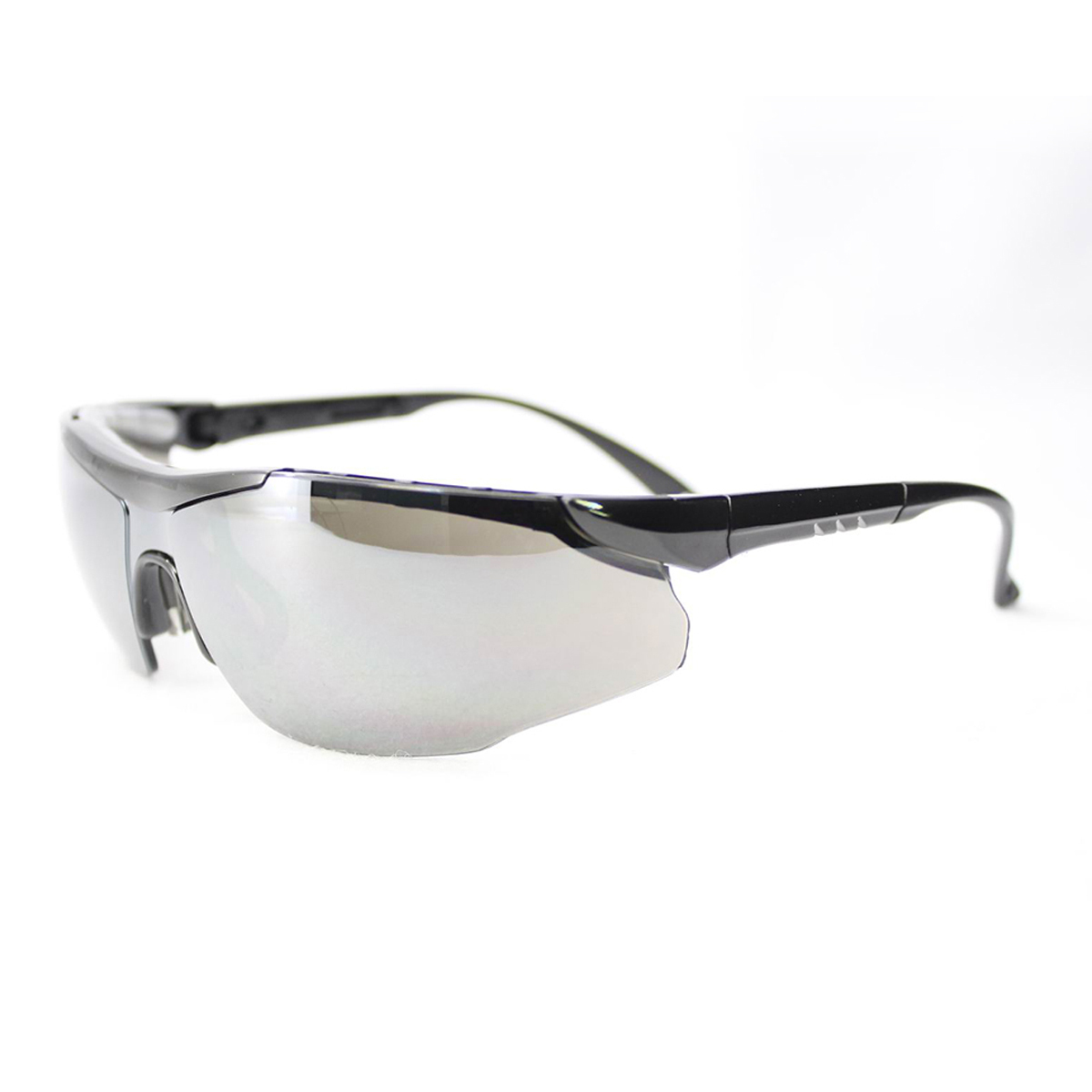 RADNOR® Elite Plus Black Safety Glasses With Silver Polycarbonate Mirror/Anti-Scratch Lens (Availability restrictions apply.)