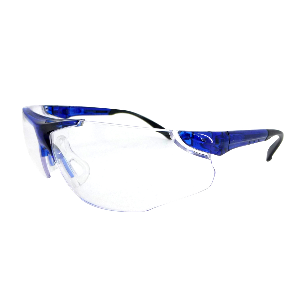 RADNOR® Elite Blue Safety Glasses With Clear Polycarbonate Anti-Scratch Lens (Availability restrictions apply.)