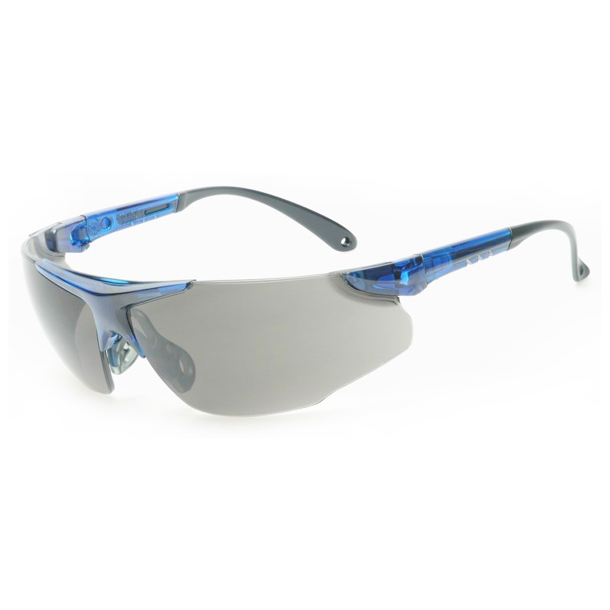 RADNOR® Elite Blue Safety Glasses With Gray Polycarbonate Anti-Scratch Lens (Availability restrictions apply.)