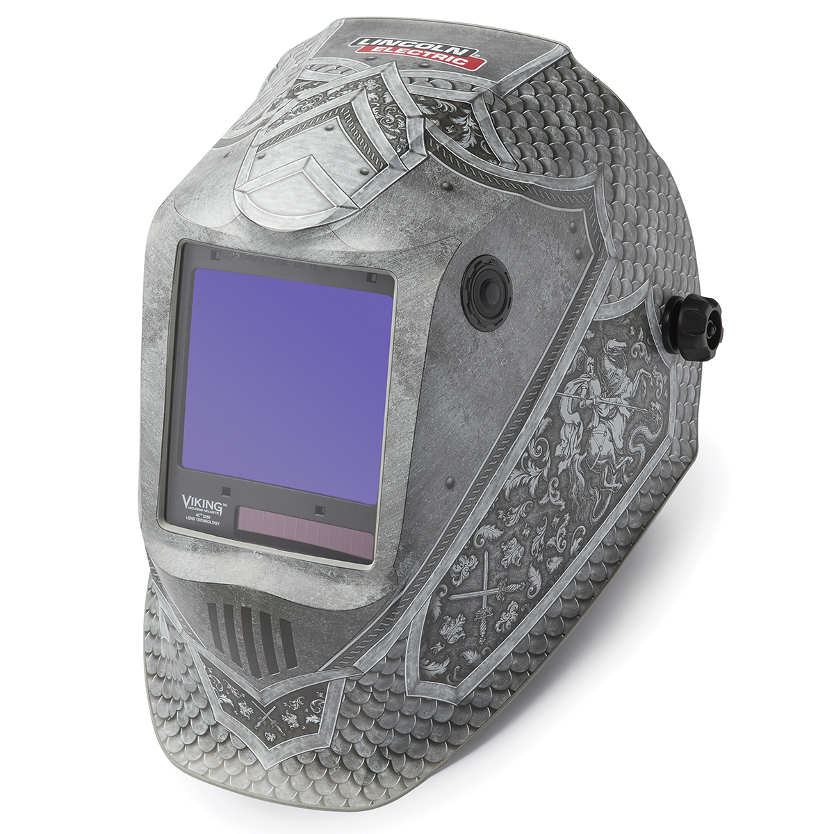 Lincoln Electric® VIKING® 3350 Grey/Black Welding Helmet With Variable Shades 5 - 13 Auto Darkening Lens, 4C® Lens Technology An