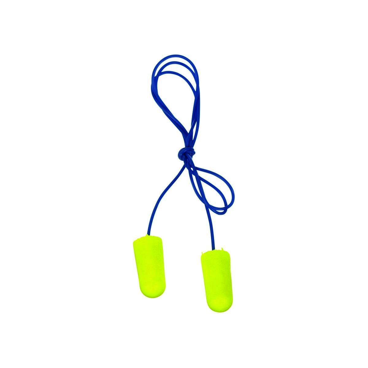 3M™ E-A-Rsoft™ Yellow Neons™ Earplugs 311-1250, Corded, Poly Bag, Regular Size