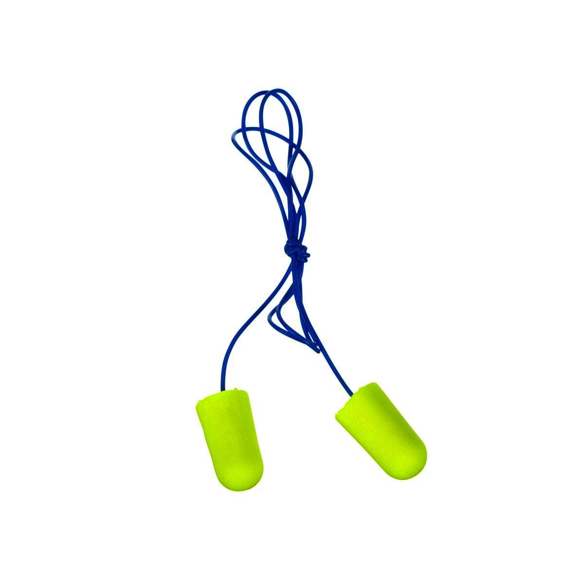 3M™ E-A-Rsoft™ Yellow Neons™ Earplugs 311-1251, Corded, Poly Bag, Large Size