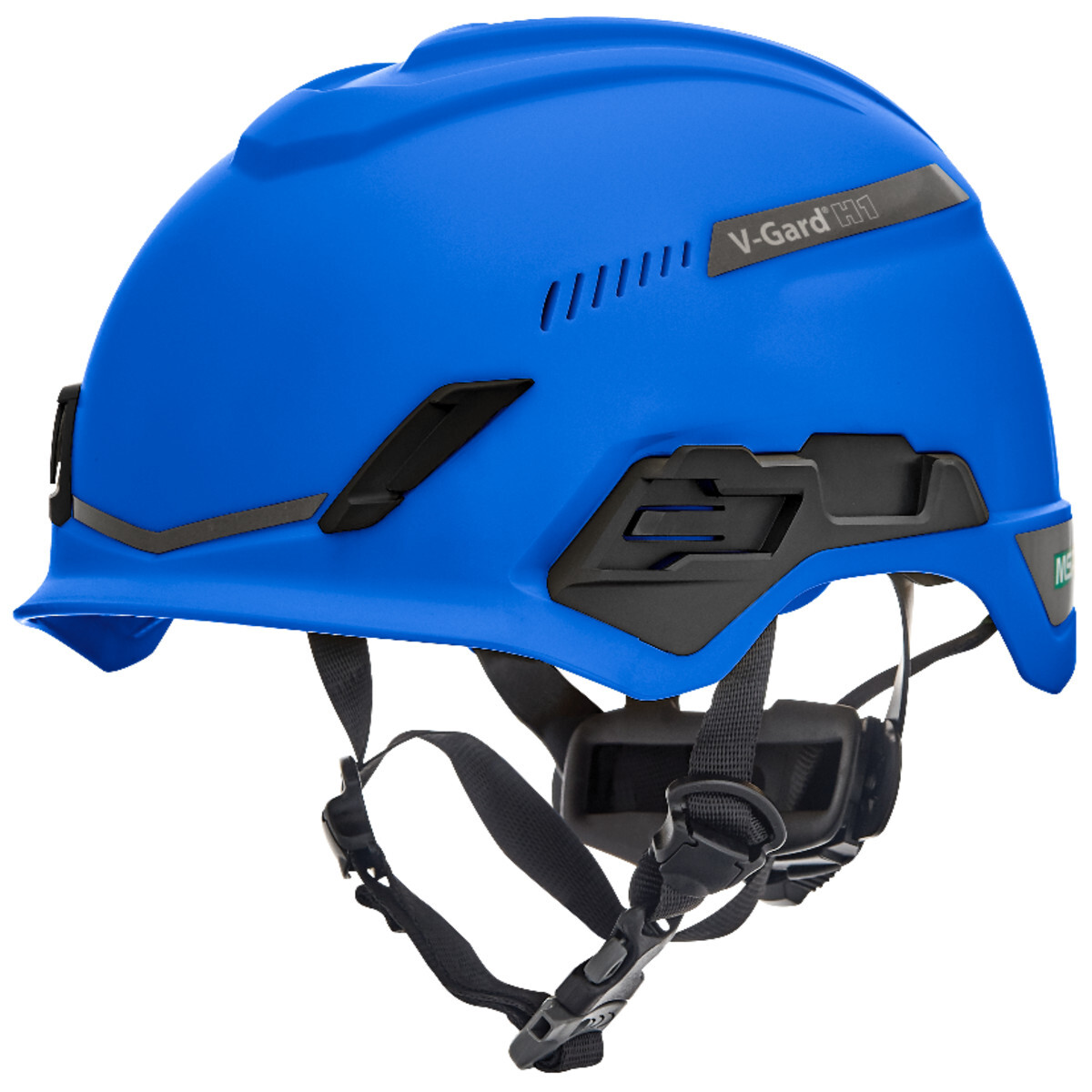 MSA Blue V-Gard® H1 Safety Helmet HDPE Cap Style Climbing Helmet With Ratchet Suspension