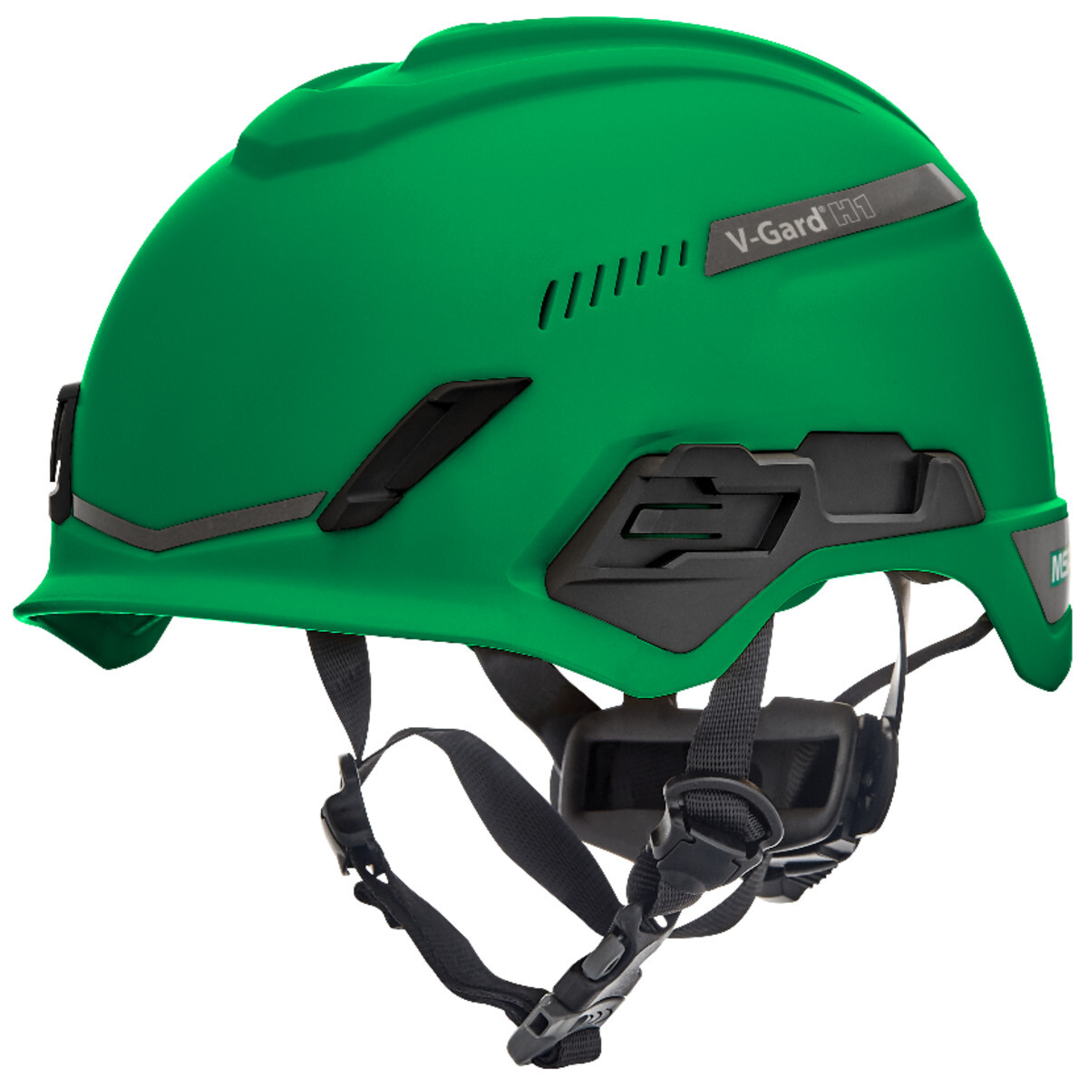 MSA Green V-Gard® H1 Safety Helmet HDPE Cap Style Climbing Helmet With Ratchet Suspension